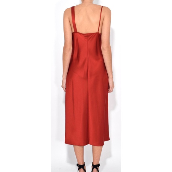 T by Alexander Wang satin twist midi dress, sz 4 - Picture 8 of 8